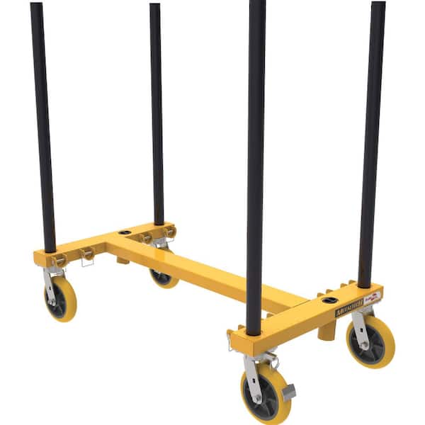 MetalTech Wall Hauler Series H - 50 in. x 27.75 in. x 48.25 in. Heavy Duty Drywall Cart with Wheels, 3000 lbs Load Capacity