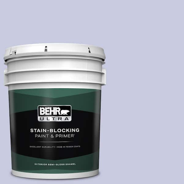 BEHR ULTRA 5 gal. #630C-3 Timeless Lilac Semi-Gloss Enamel Exterior Paint & Primer