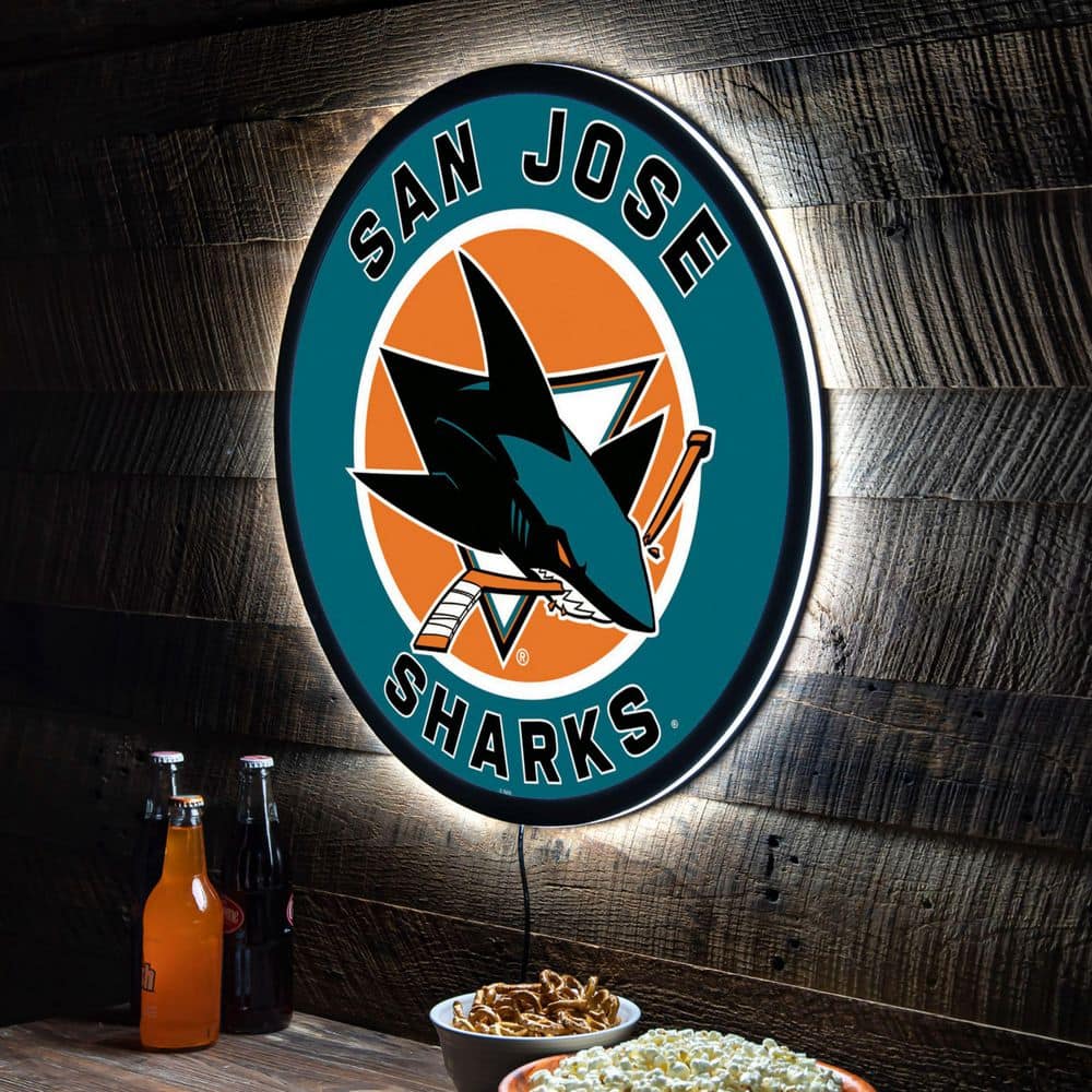 San Jose Sharks Wood Sign 12 Inch Homegating Tavern main image 0
