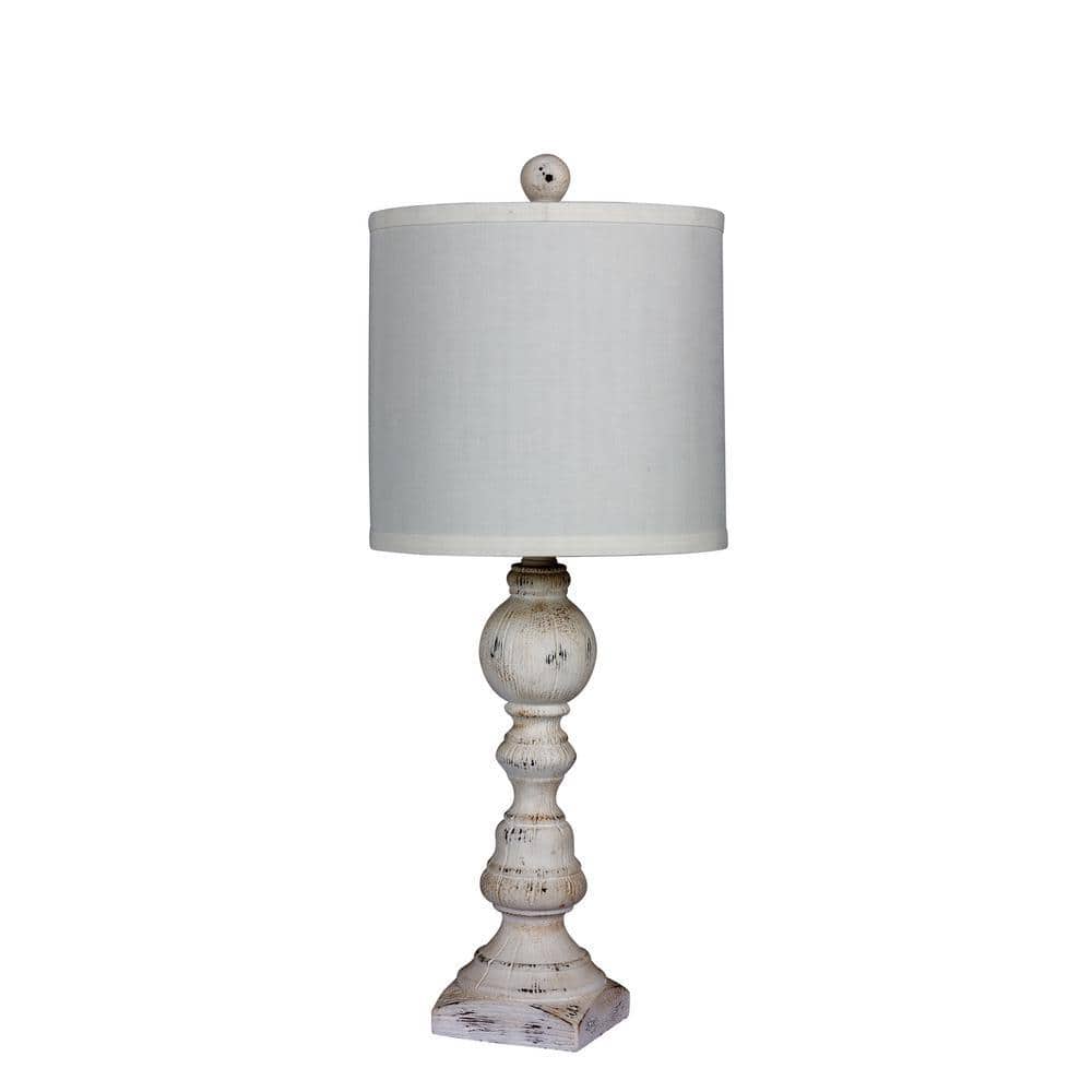 Fangio Lighting 26 in. Distressed Balustrade Resin Table Lamp in a Fangio Lighting 26 in. Distressed Balustrade Resin Table Lamp in a