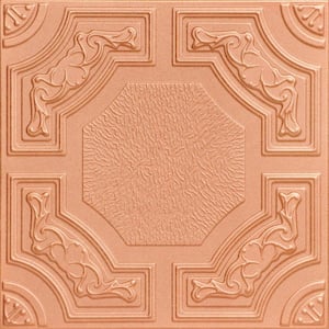 Evergreen Copper Penny 1.6 ft. x 1.6 ft. Decorative Foam Glue Up Ceiling Tile (21.6 sq. ft./Case)
