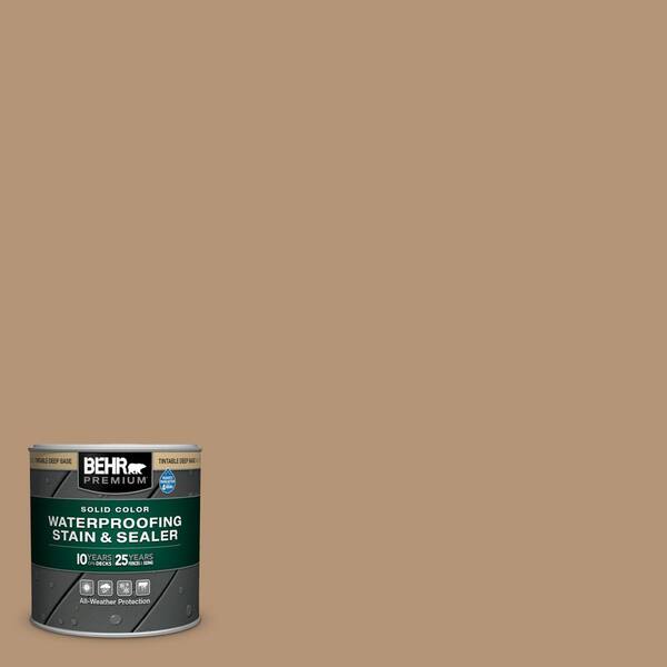 BEHR PREMIUM 8 oz. #280F-4 Burnt Almond Solid Color Waterproofing ...