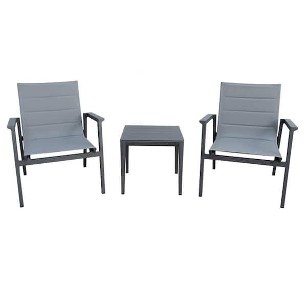 Afoxsos Modern Muse 3-Piece Aluminum Modern Sofa Furniture Set