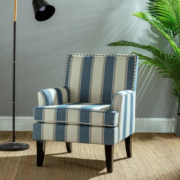 striped blue chair