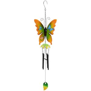metal 27"BUTTERFLY WIND CHIME 