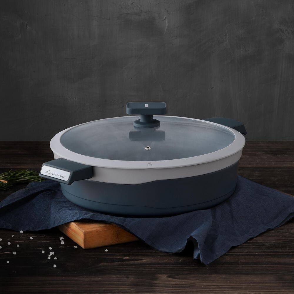 14" Non-Stick Aluminum Everyday Pan with Ceramic Coating and Lid