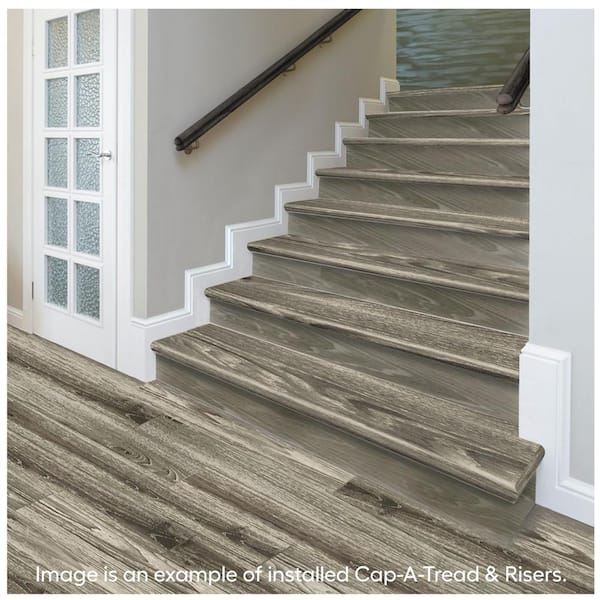Haley Oak 2.28 in.T x 47 in. L x 12.15 in. W Laminate Stair Tread and Reversible Riser Kit