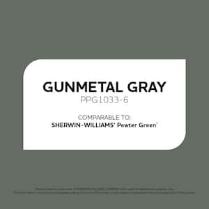 1 gal. PPG1033-6 Gunmetal Gray Flat Exterior Paint