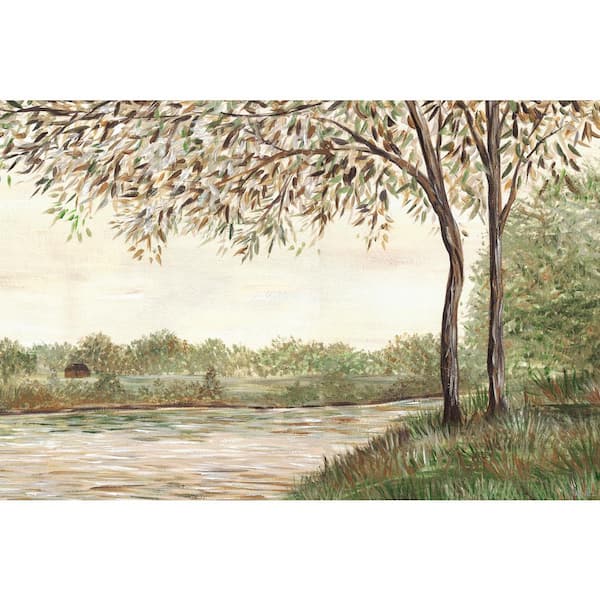 Unbranded "River Cuts" by Parvez Taj Unframed Canvas Nature Art Print 30 in. x 45 in. .
