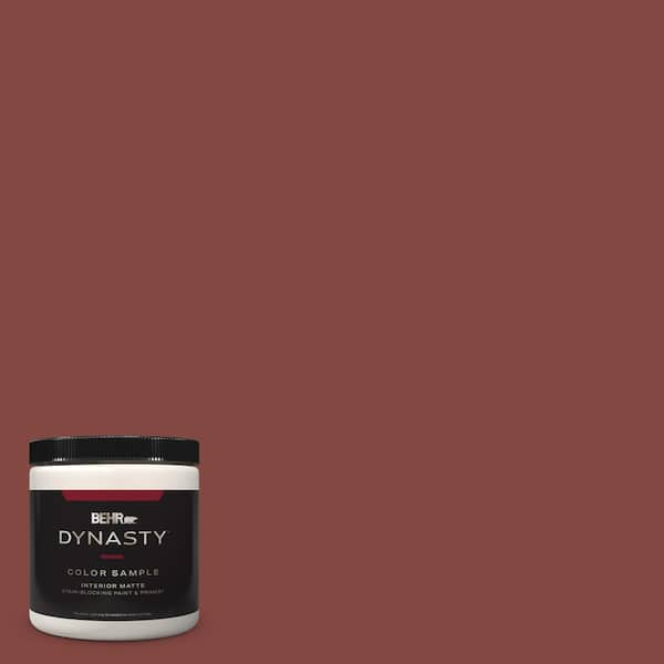 BEHR DYNASTY 8 oz. #S-H-170 Red Brick Matte Stain-Blocking Interior ...