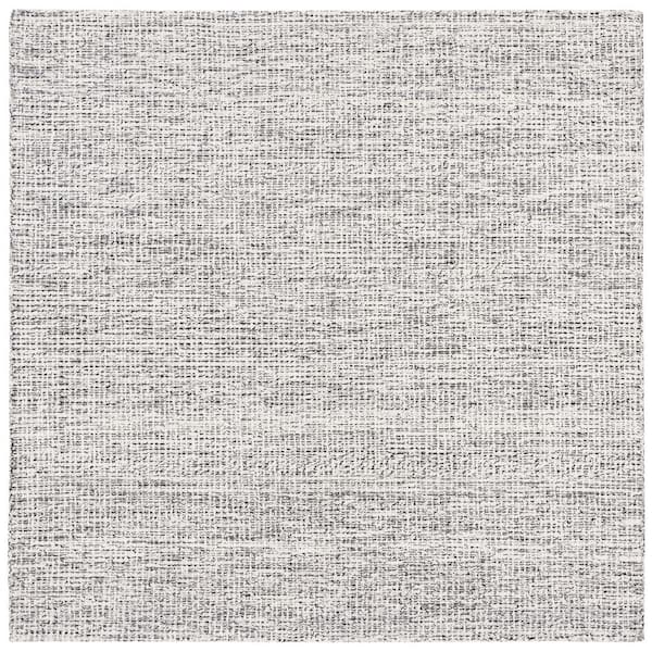 SAFAVIEH Abstract Black/Gray 6 ft. x 6 ft. Classic Crosshatch Square Area Rug