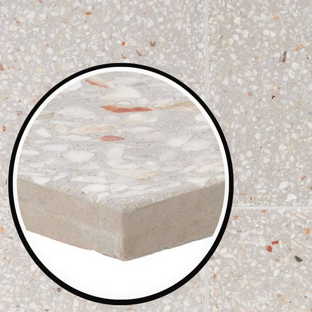 Raleigh Dove 16.14 in. x 16.14 in. Polished Terrazzo Cement Floor and Wall Tile (3.61 sq. ft./Case) price history on PriceWatchPro