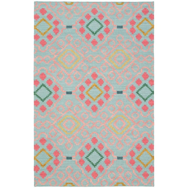 3 ft. x 5 ft. Multi Jelly Roll Handwoven Wool Indoor Area Rug