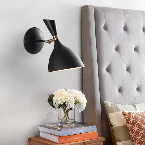 Josef 7 in. Black Iron Retro LED Wall Sconce