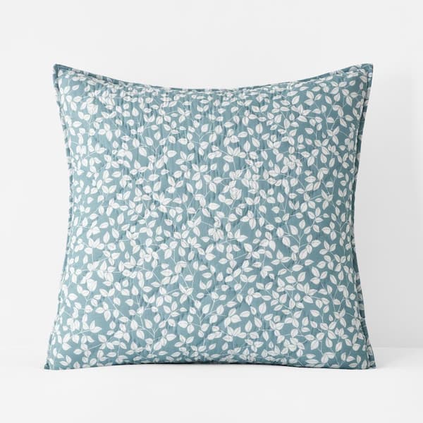 The Company Store Brooke Blue Cotton Euro Sham