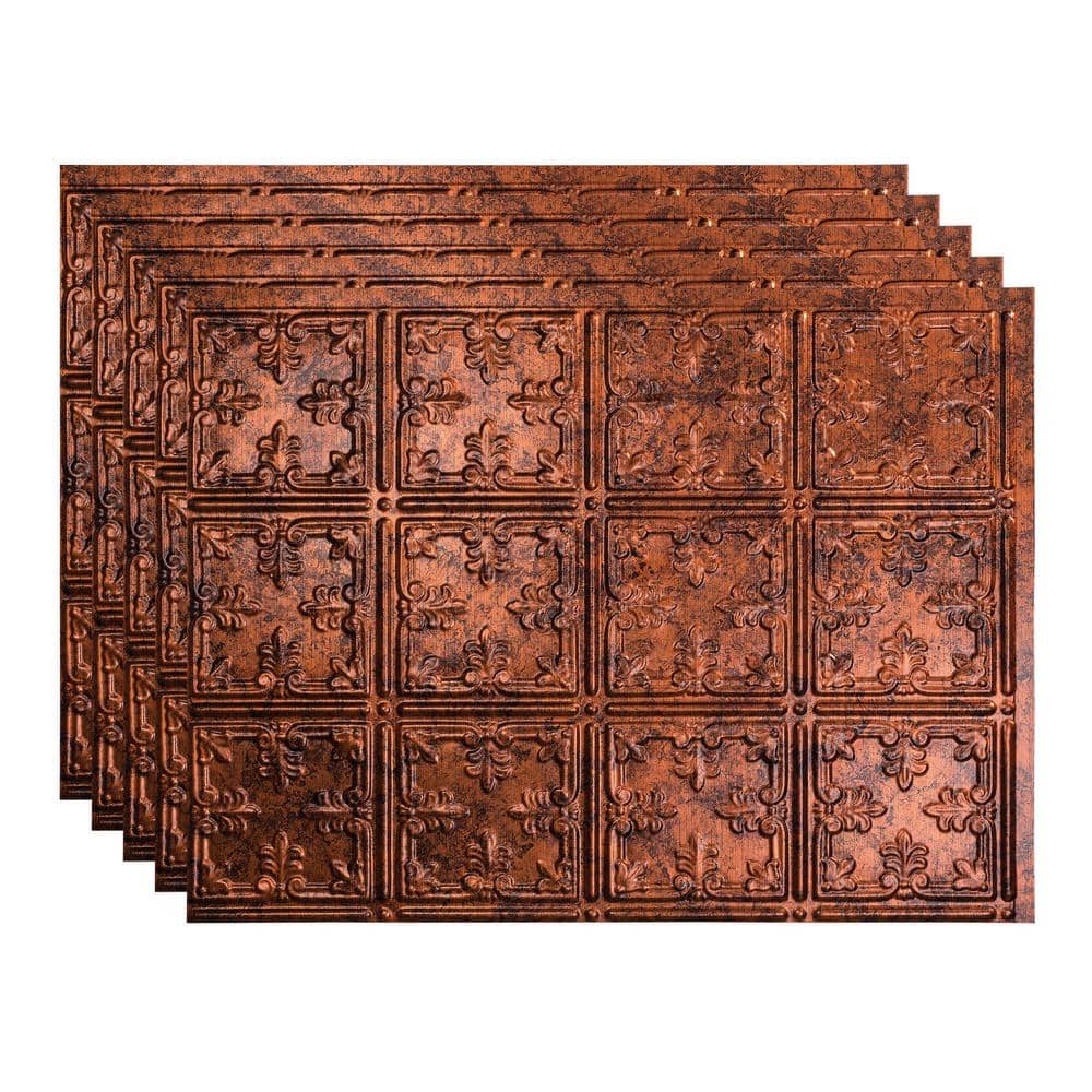 18.25 in. x 24.25 in. Traditional #10 Vinyl Backsplash Panel in Moonstone Copper (5-Pack) price history on PriceWatchPro