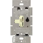 Toggler LED+ Dimmer Switch for Dimmable LED, Halogen and Incandescent Bulbs, Single-Pole or 3-Way, Almond