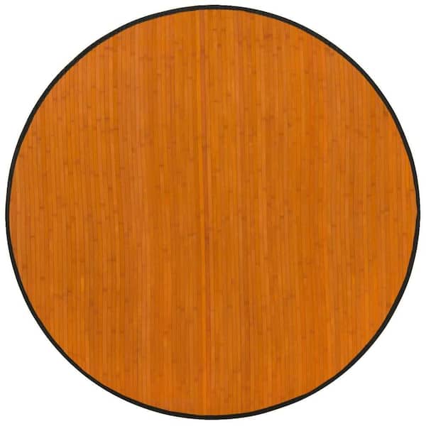 Bamboo Zhuzi Natural 5 ft. x 5 ft. Round Area Rug
