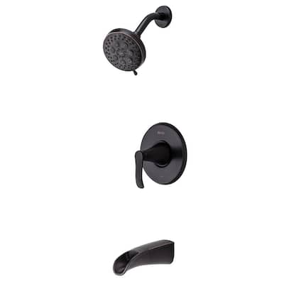 Jaida Single-Handle 4-Spray Tub and Shower Faucet with Restore Technology in Tuscan Bronze (Valve Included)