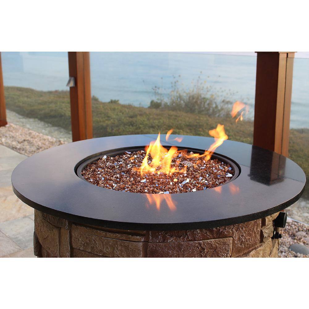 Copper Reflective Fire Glass for Fire Pits, 20 lbs