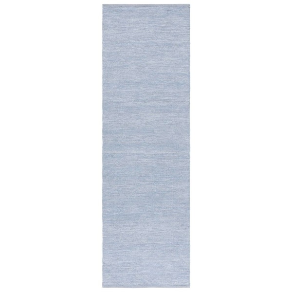 Montauk 2 ft. x 8 ft. Blue Modern Solid Runner Rug