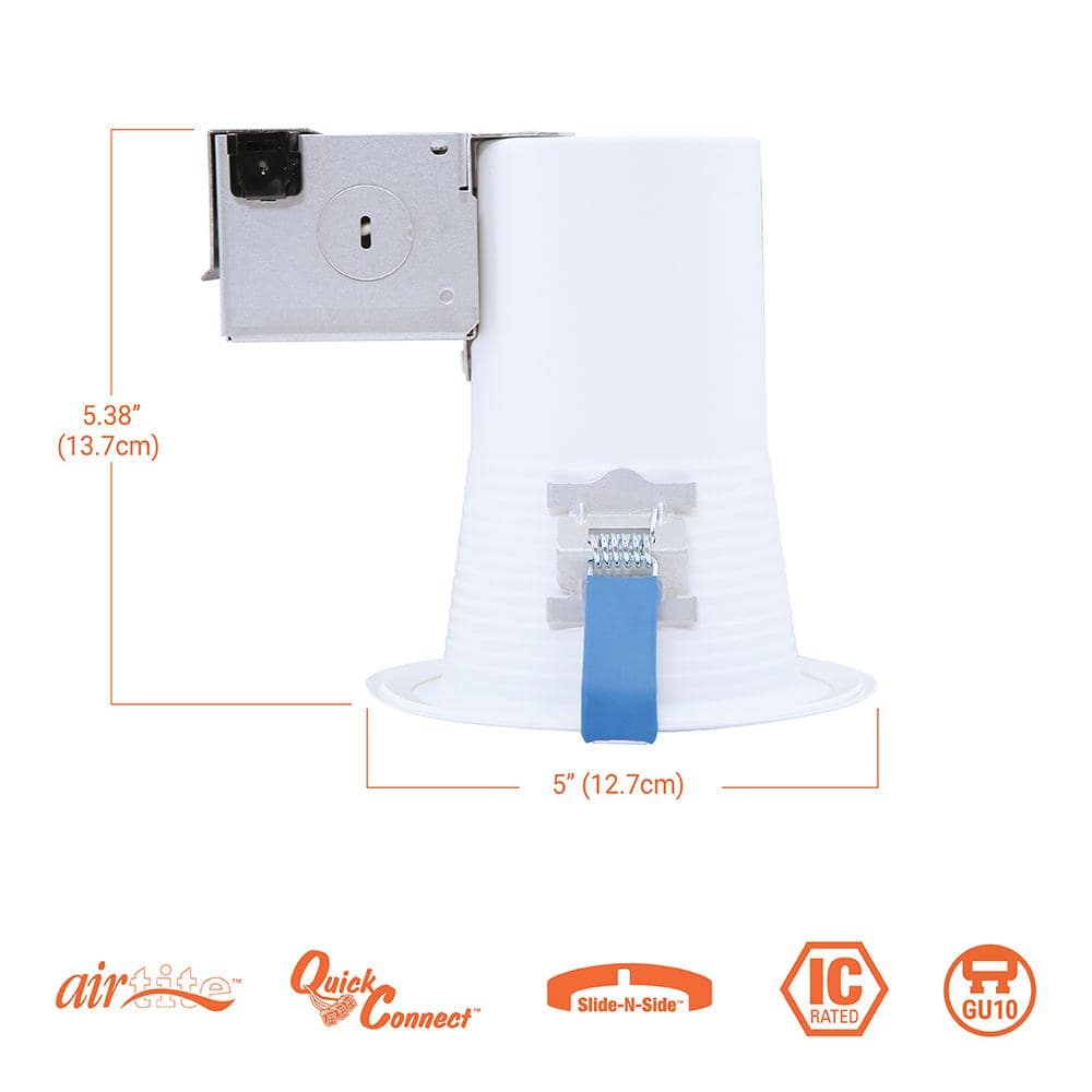 White Aluminum 4-Inch Canless Recessed LED Light