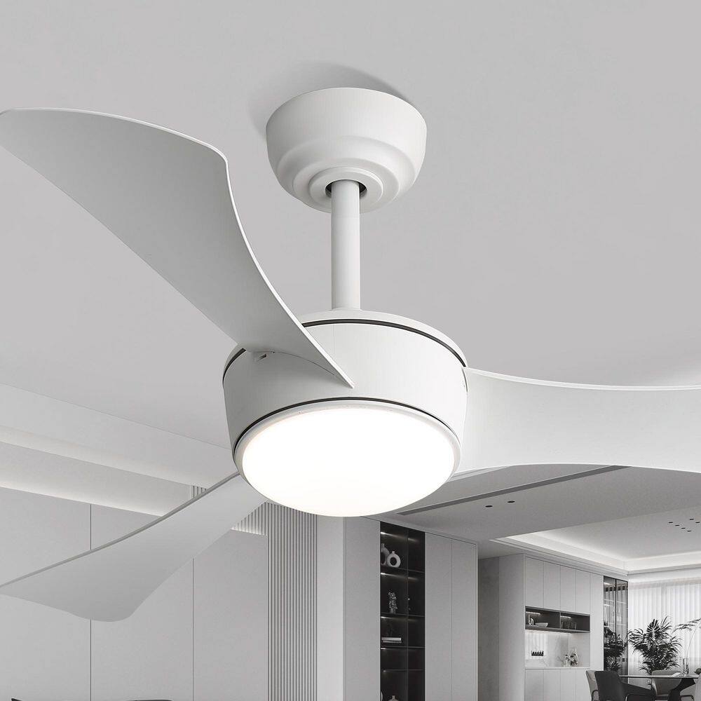 42 in. Indoor/Outdoor Standard White Downrod Brown Ceiling Fan with LED Light Kit and Reversible DC Motor price history on PriceWatchPro