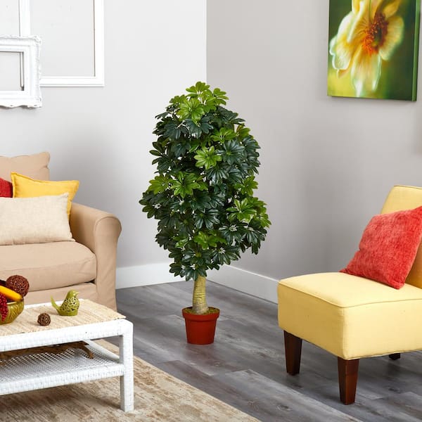 Nearly Natural 5 ft. Schefflera Artificial Tree (Real Touch)