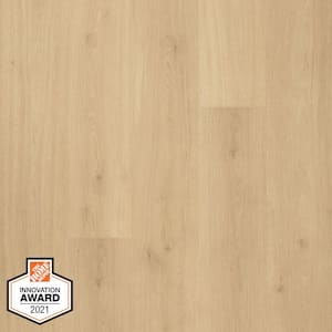Defense+ 7.48 in. W Sun Veiled Oak Antimicrobial-Protected Waterproof Laminate Wood Flooring (19.63 sq. ft./case)