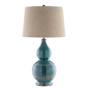 Rolesville 31.75 in. Blue Table Lamp