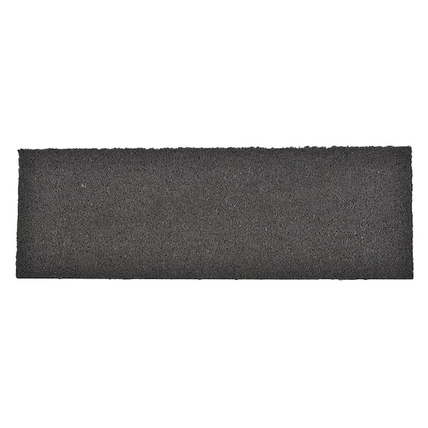 Unbranded Evideco 30 in. x 10 in. Grey Sheltered Large Front Door Mat Coir Coco Fibers
