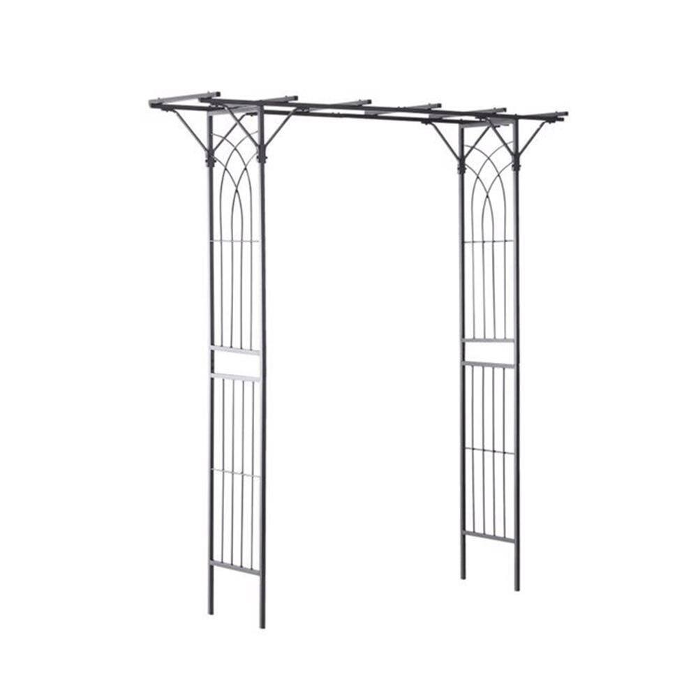 77.3 in. x 82.5 in. Black Metal Garden Arch Arbor price history on PriceWatchPro