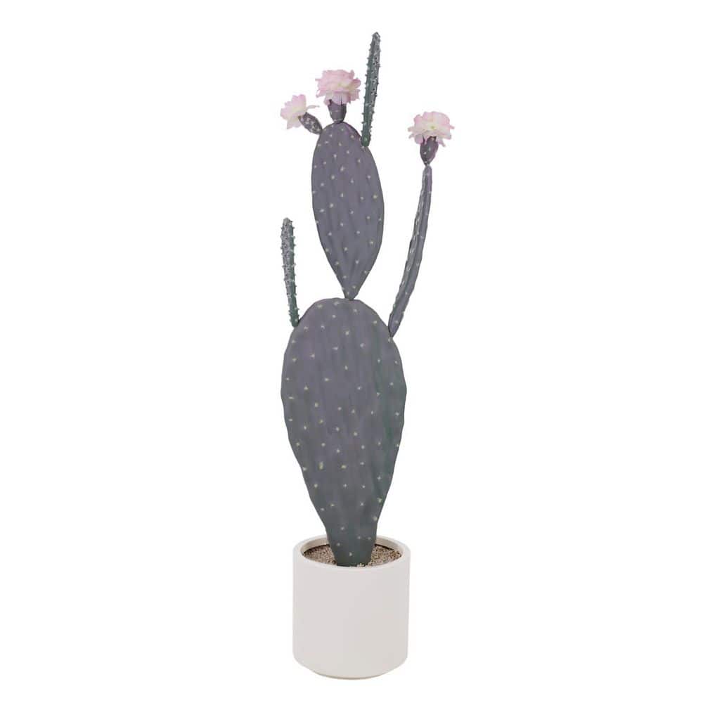 46.46 in Realistic Tall Artificial Cactus Plant Indoor, UV Resistant Faux Potted Desert Plant price history on PriceWatchPro