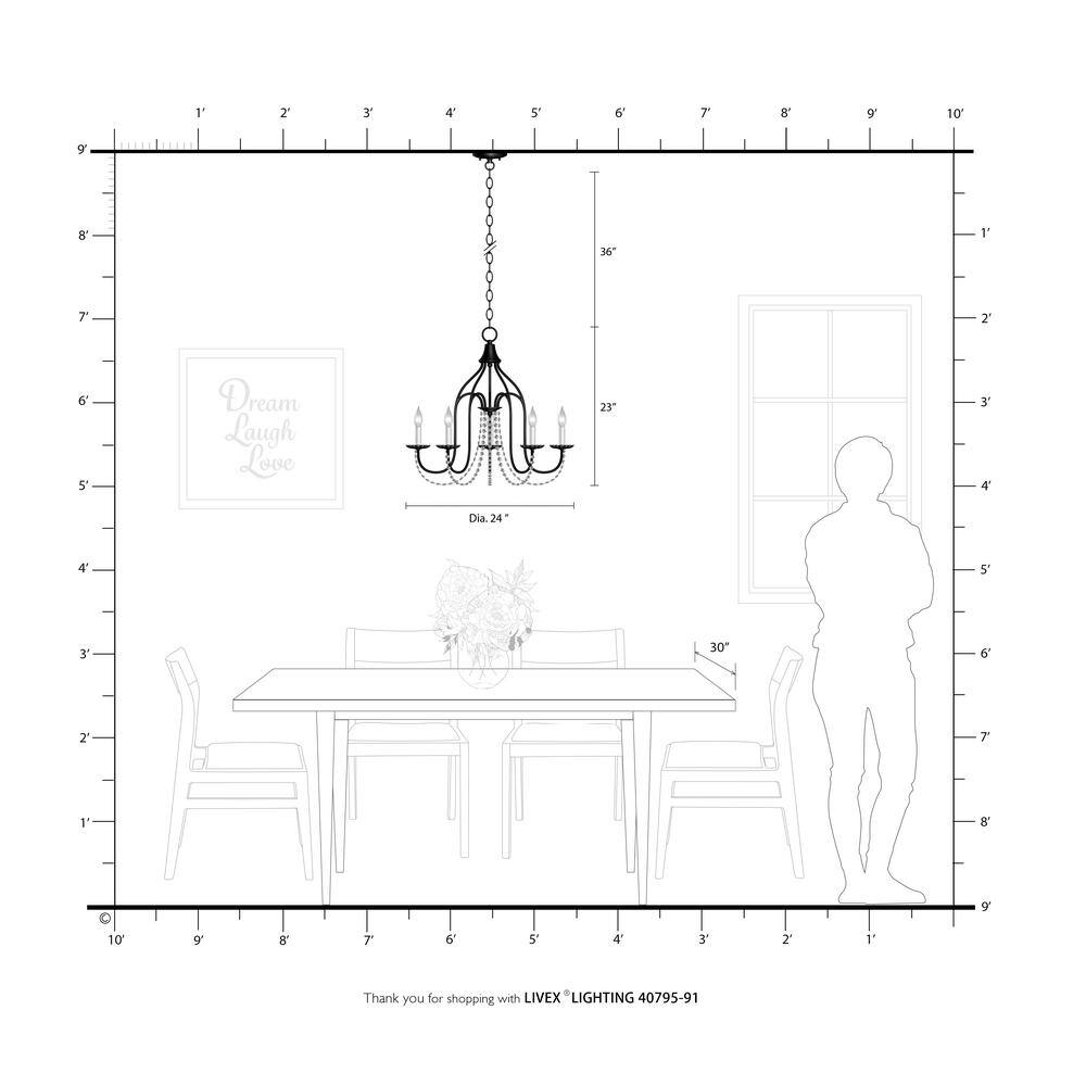 Alessia Brushed Nickel 5-Light Crystal Chandelier