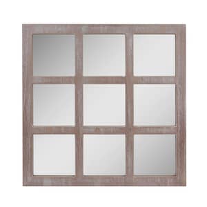 Medium Square Gray Casual Mirror (23.5 in. H x 23.5 in. W)