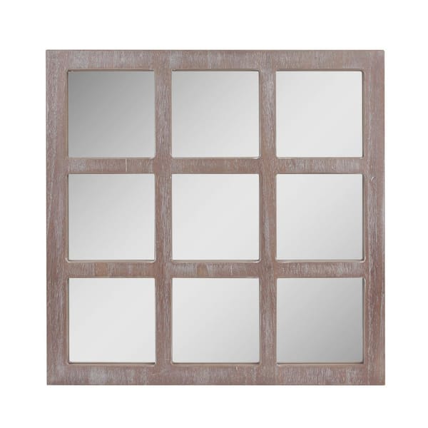 Stonebriar Collection Medium Square Gray Casual Mirror (23.5 in. H x 23.5 in. W)