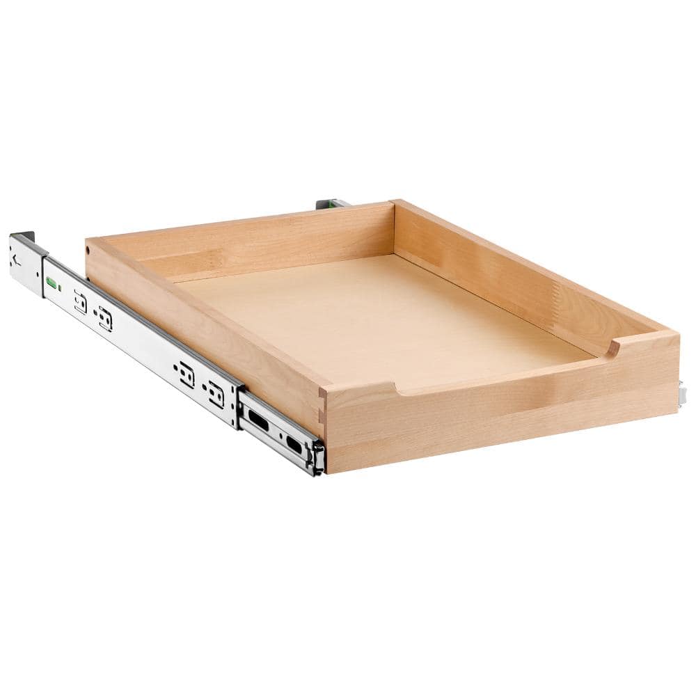 Luxeyard Pull Out Cabinet Organizer Soft Close Slide Out Shelf Wood ...