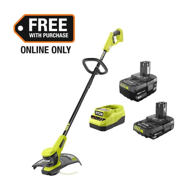 ONE+ 18V Lithium-Ion Starter Kit with 2.0 Ah Battery, 4.0 Ah Battery, Charger and FREE ONE+ 13” String Trimmer