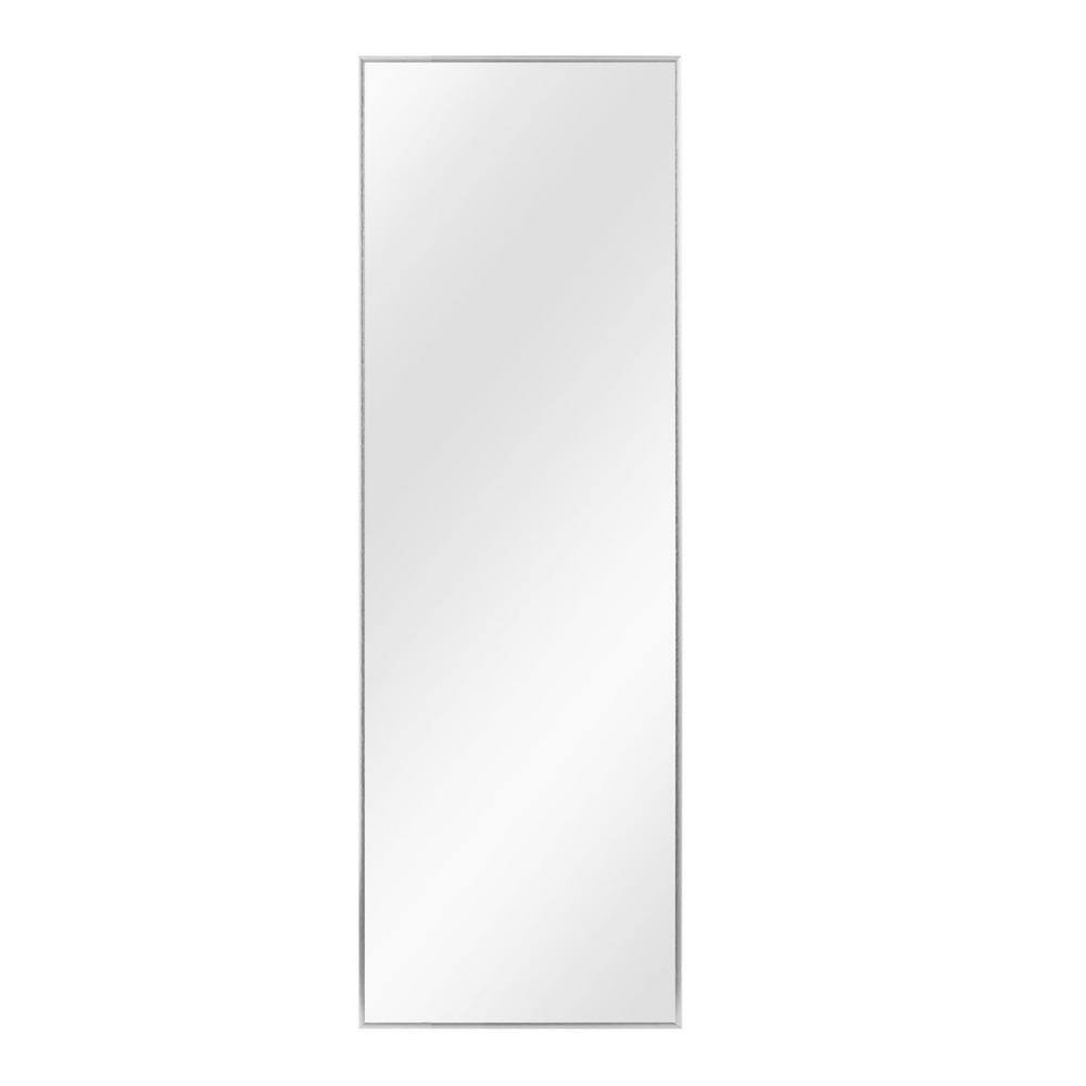 NEUTYPE 24 in. W x 71 in. H Modern Rectangular Metal Frame Silver Wall Leaning Mirror NT18060S
