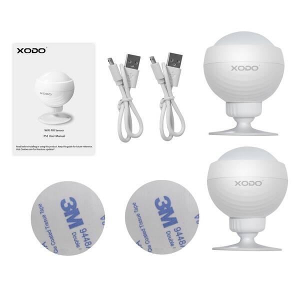 Xodo Wi-Fi Smart Wireless Security Door Sensor Wireless Home Security Sensor Alarm (2-Pack)