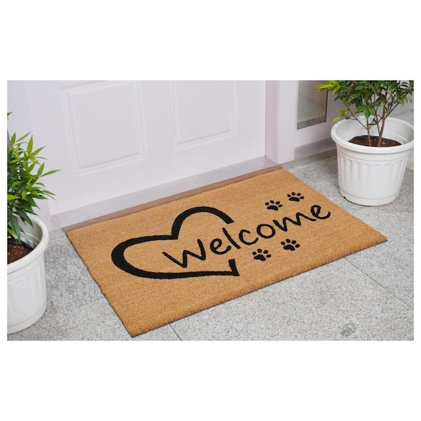 Open Heart Paws Doormat, 30" x 48"