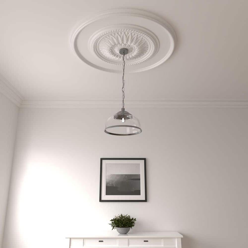 Large Primed White Floral Urethane Ceiling Medallion