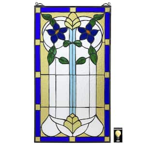 Primrose Art Nouveau Tiffany-Style Stained Glass Window Panel