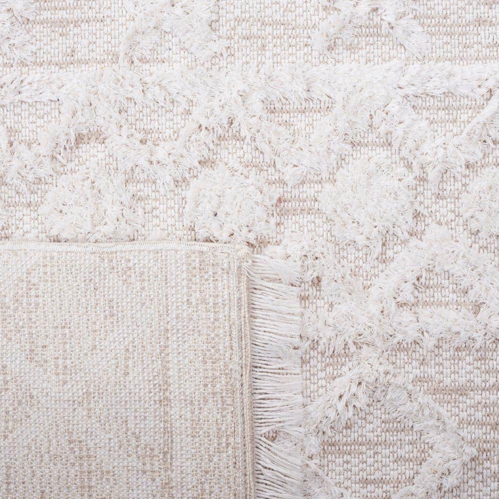 Ivory Hand-Tufted Wool Rectangular Area Rug, 3' x 5'