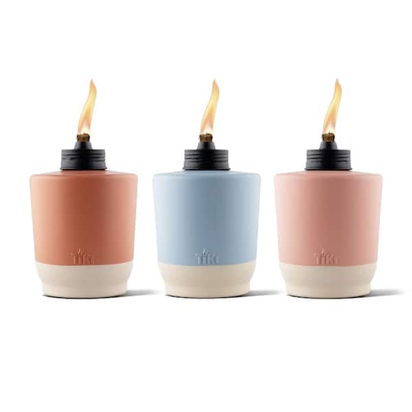 Sunset Sands Outdoor Glass Table Torch 3-Pack