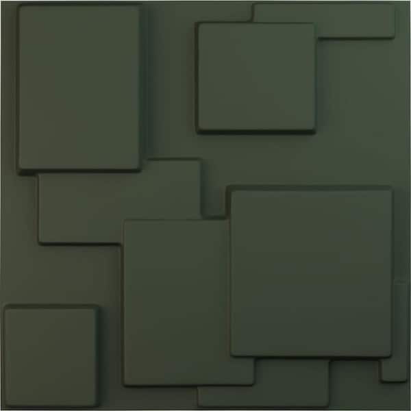 Ekena Millwork 19-5/8"W x 19-5/8"H Gomez EnduraWall Decorative 3D Wall Panel, Satin Hunt Club Green (12-Pack for 32.04 Sq.Ft.)