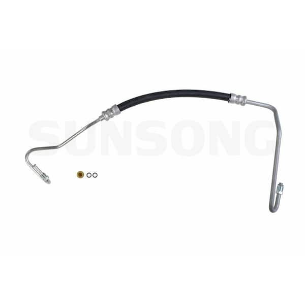 Sunsong Power Steering Pressure Line Hose Assembly - Hydroboost To Gear