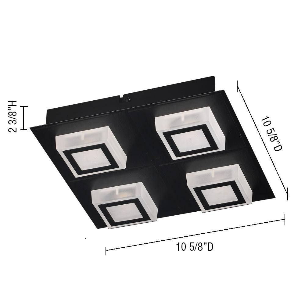 Masiano Black and White Aluminum LED Ceiling Light