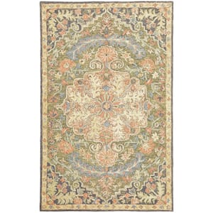 Maddison Blue/Green 10 ft. x 13 ft. Oriental Area Rug