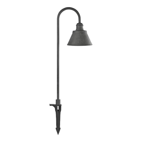 Hampton Bay Cann River Low Voltage Silver Hardwired Weather Resistant LED Outdoor Path Light